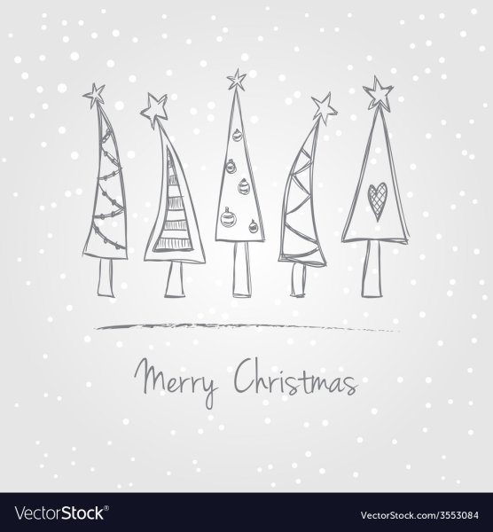 Новогодние рисунки для скетчбука