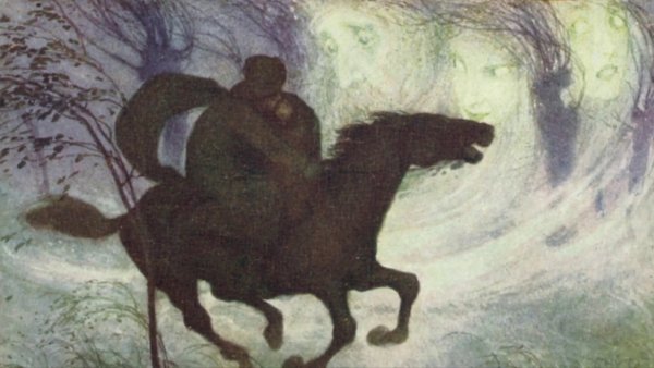 Рисунок к балладе Лесной царь ф Шуберта