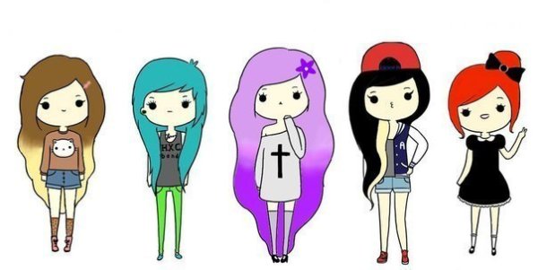 Срисовка для девочек много