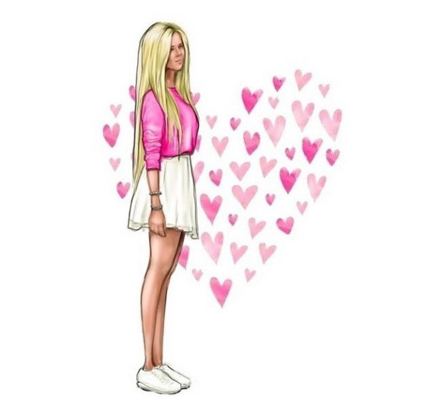 Рисунки для срисовки девочки легко