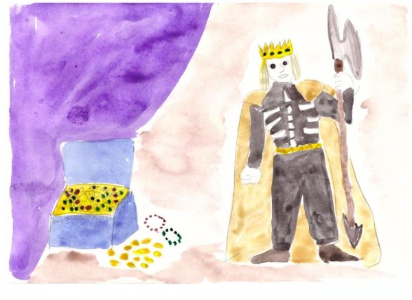 Кощей рисунок карандашом