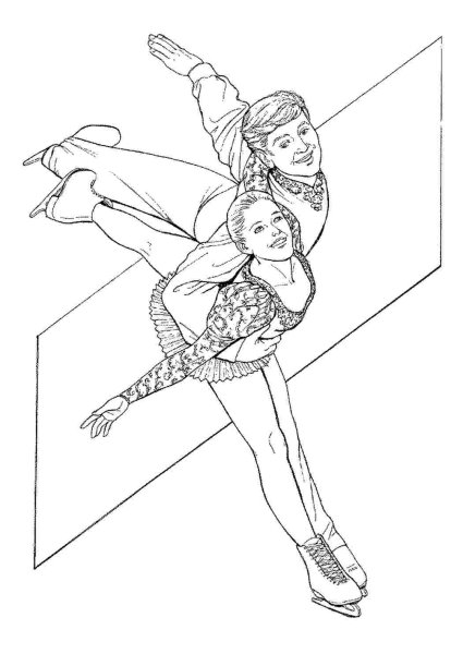 Фигуристы раскраска