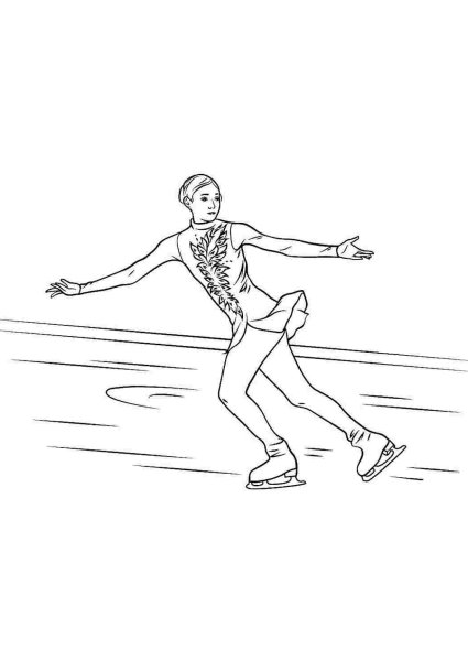 Эскиз фигуристки