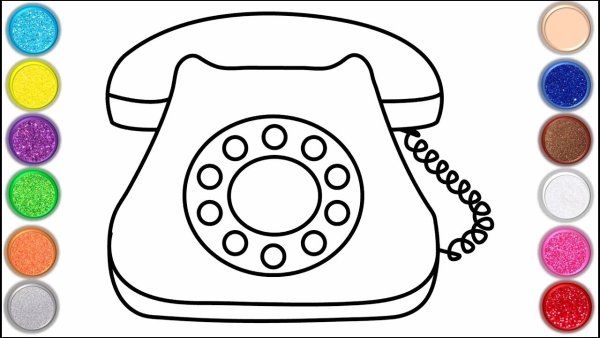 Нарисовать телефон для детей