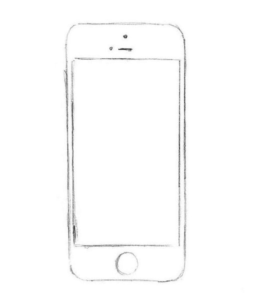 Смартфон карандашом