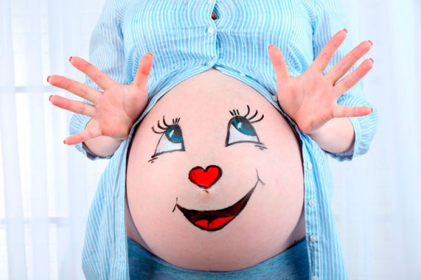 Рисование на животе беременных