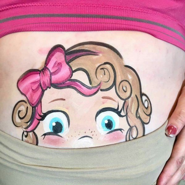 Рисунки на животике