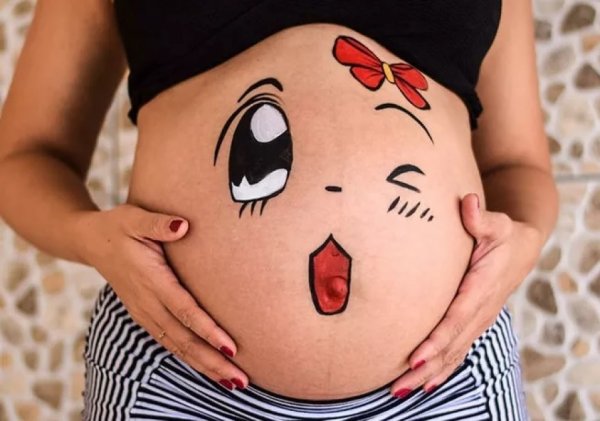 Разрисовать животик беременной