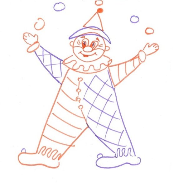 Как нарисовать клоуна