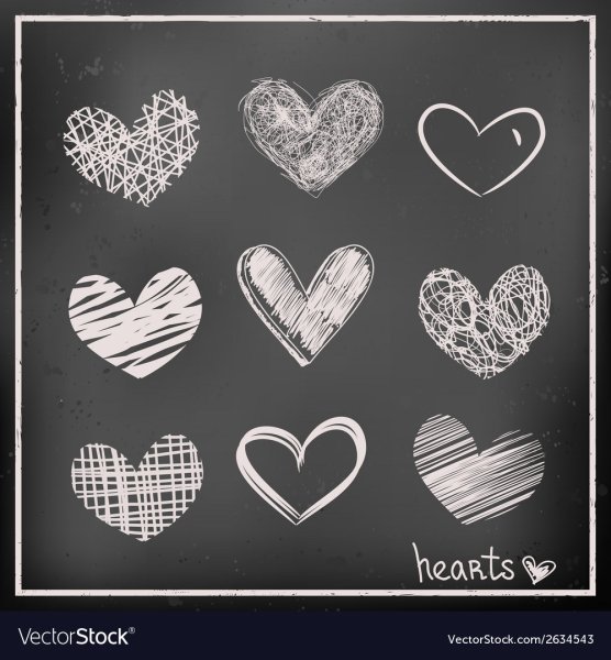 Сердце мелом на доске