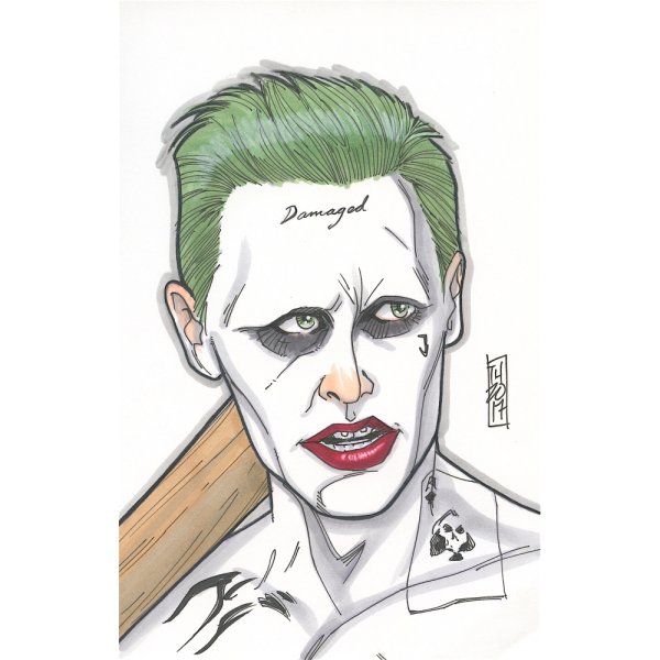 Джокер из отряд самоубийц для срисовки