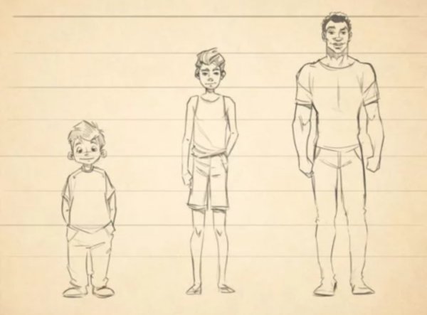 Тело подростка для рисования
