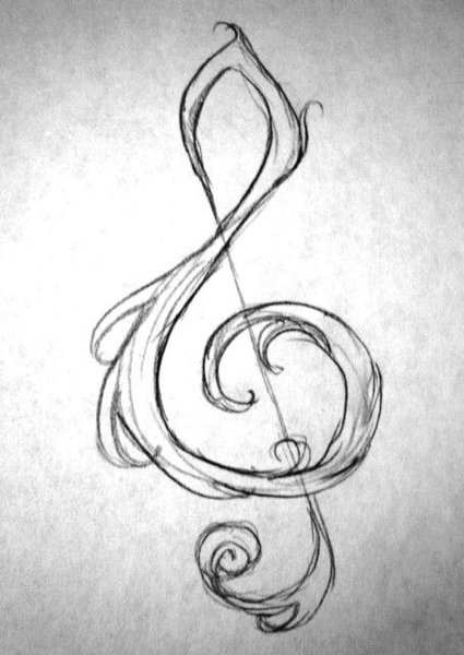 Музыкальный рисунок карандашом