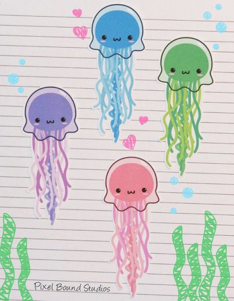 Медуза для срисовки