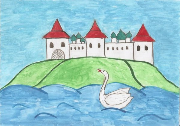 Рисунок к сказке о царе Салтане