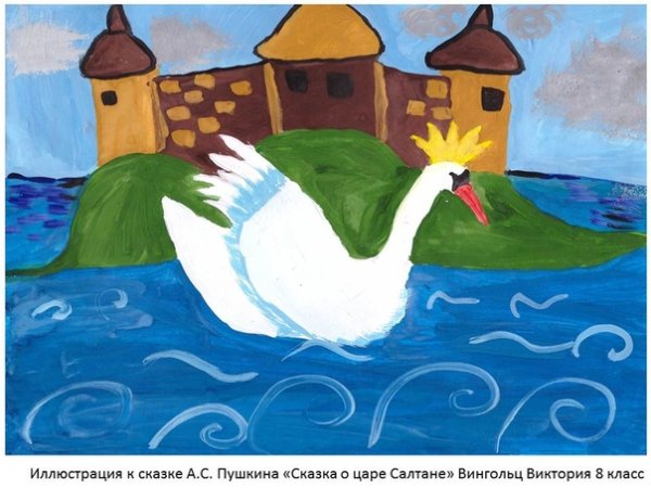Рисунок к сказке о царе Салтане