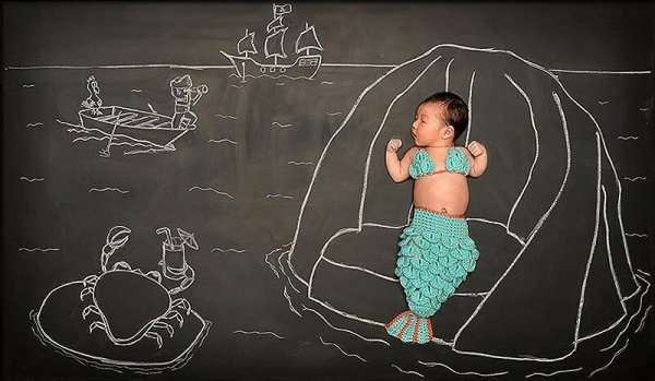 Рисуем мелом Микки Маус