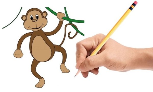 Как можно нарисовать мартышку