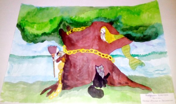 Руслан и Людмила рисунок карандашом