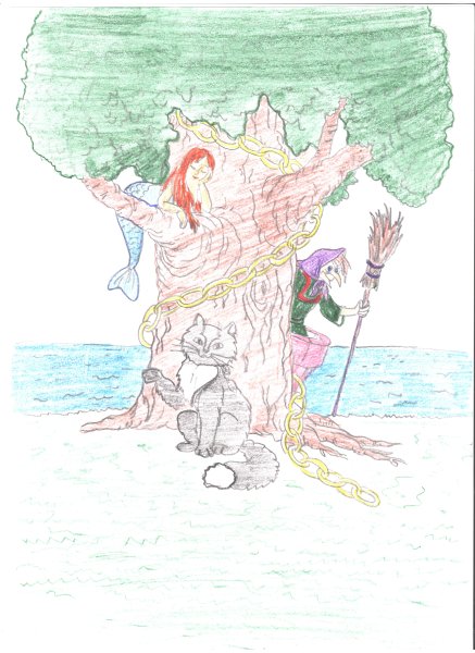 Руслан и Людмила Черномор рисунок