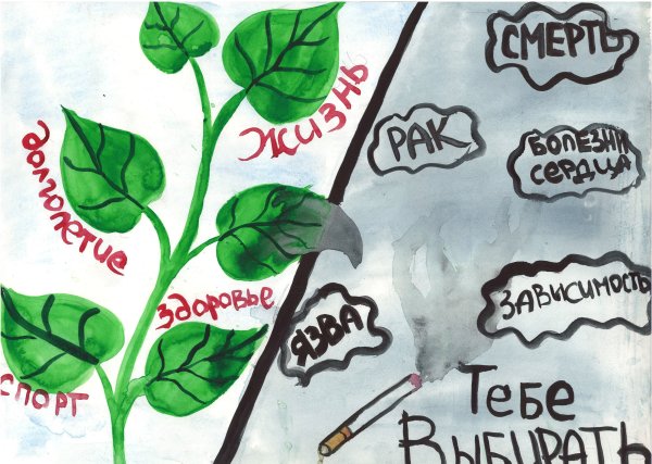 Рисунок на тему ЗОЖ