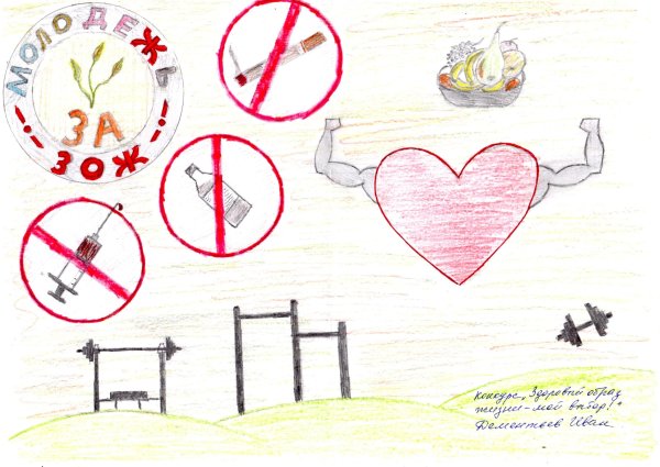 Мы за здоровый образ жизни рисунки