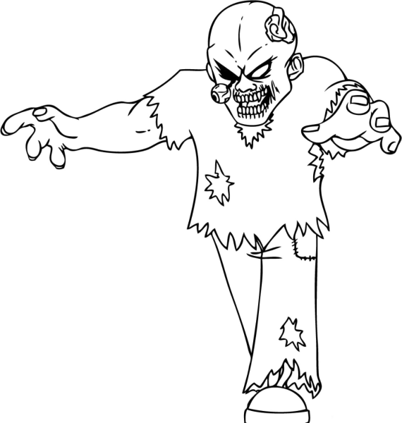 Раскраска зомби