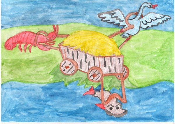 Рисунки к басням Крылова 2 класс