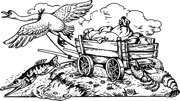 Рисунок к басне Крылова обоз карандашом для срисовки