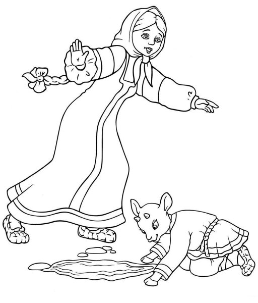 Сестрица Аленушка и братец Иванушка раскраска