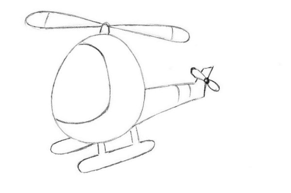 Рисование вертолета для детей