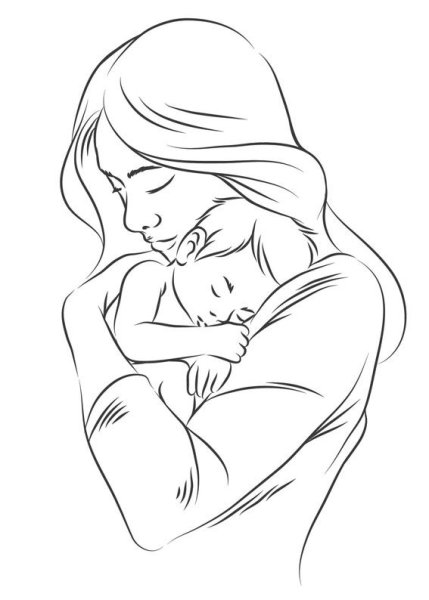 Рисунок на день матери легкий