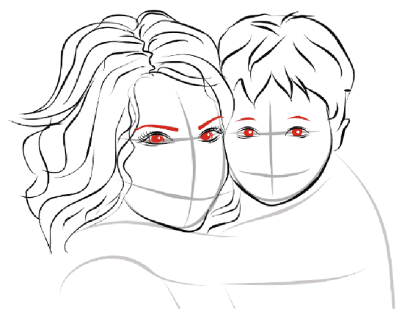 Рисунок на день матери для срисовки