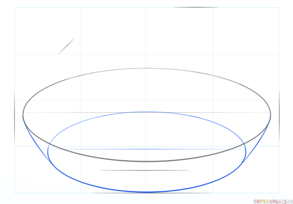 Тарелка карандашом