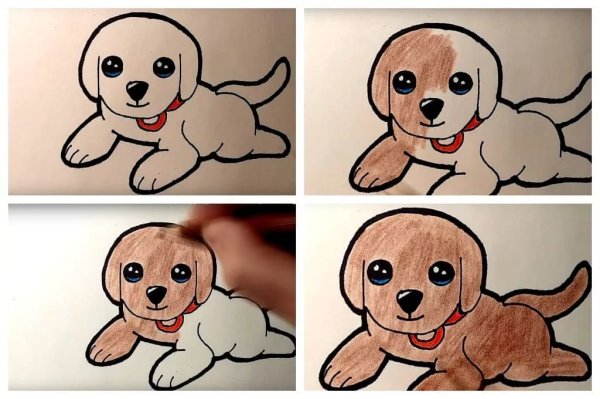 Щенок для срисовки