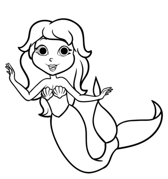 Русалочка карандашом