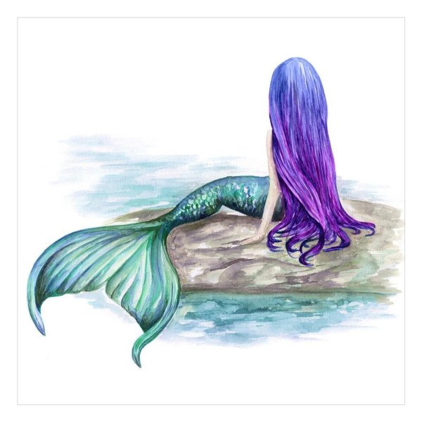 Русалка рисунок карандашом