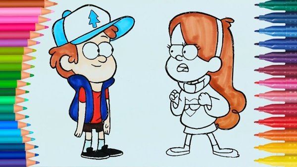 Гравити Фолз Диппер карандашом