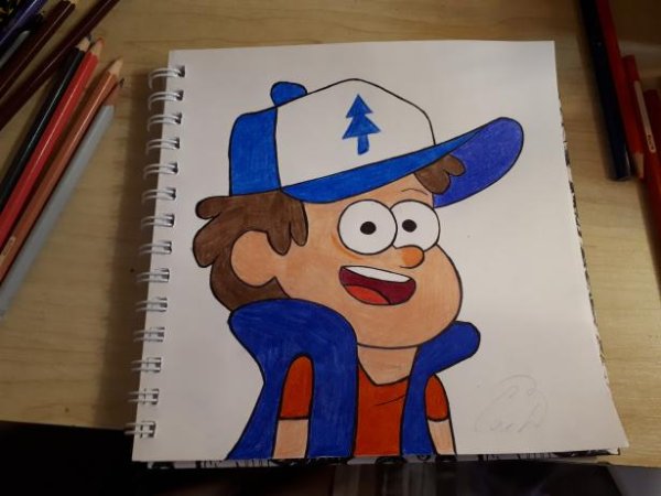 Рисовать Диппера из Гравити Фолз поэтапно