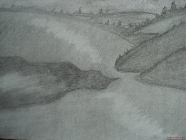 Картина ластиком на карандаше