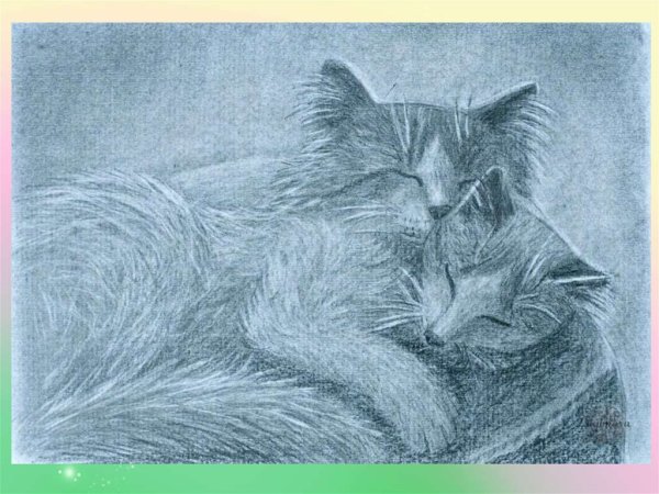 Рисунок ластиком по карандашу