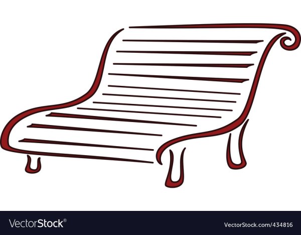 Скамейка раскраска для детей