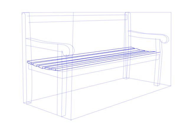 Поэтапное рисование скамейки