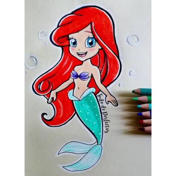 Ариэль для срисовки