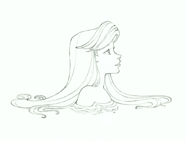 Лицо русалки рисунок