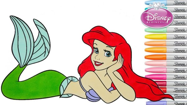 Рисовать русалку Ариэль