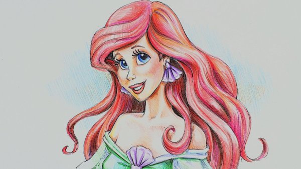Принцеса Ариель срисовка