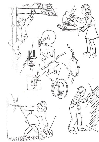 Раскраски по электробезопасности для детей