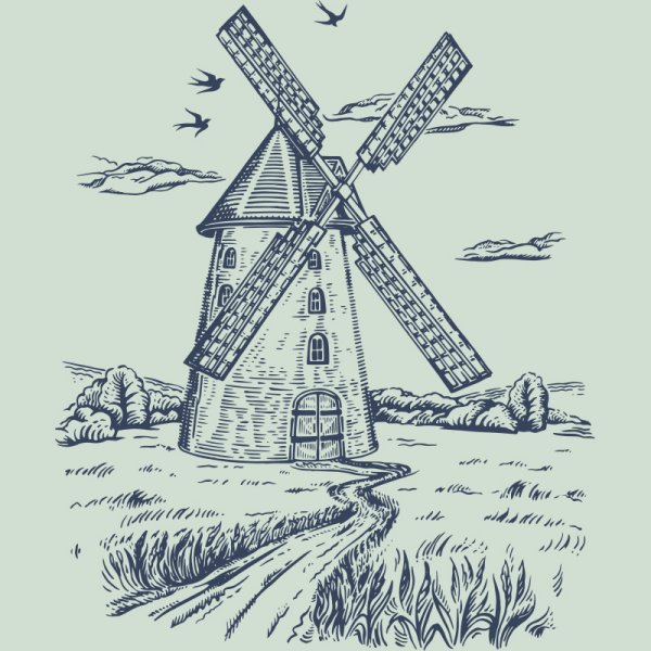 Ветряная мельница контур