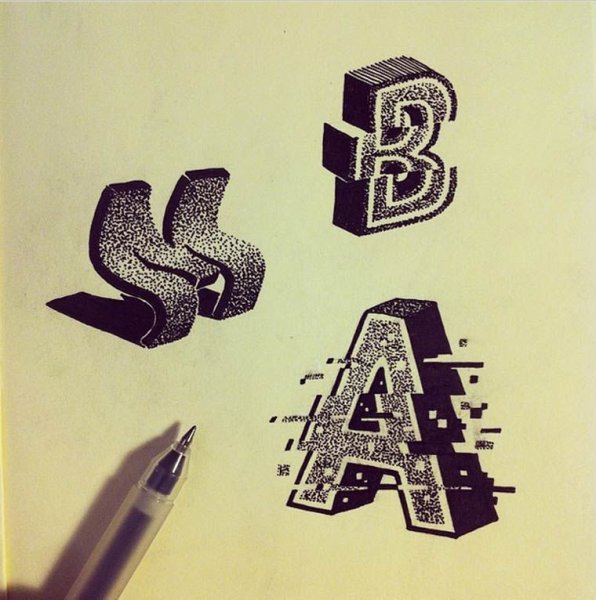 Шрифтовая композиция буквы